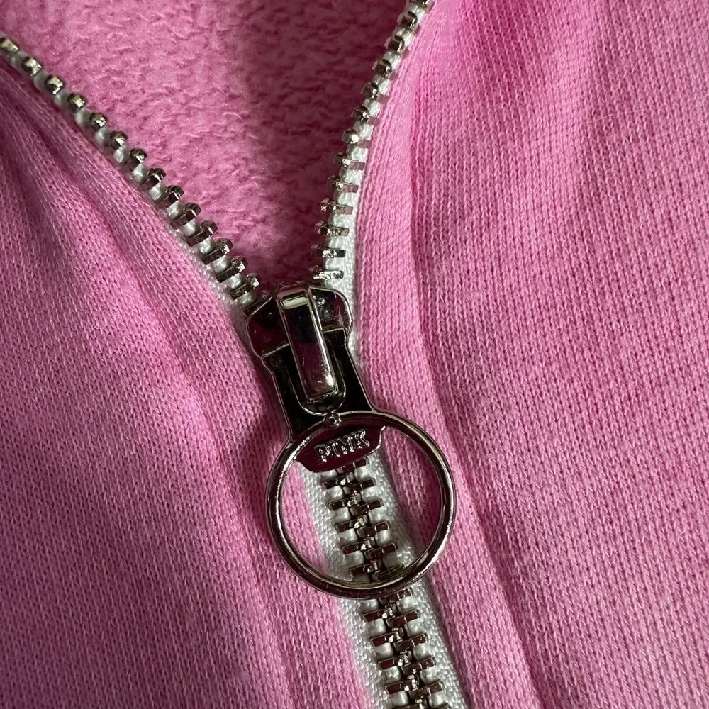 Victoria’s Secret PINK Varsity Half Zip Tie Dye Pullover Oversized Sweatshirt - Picture 8 of 11
